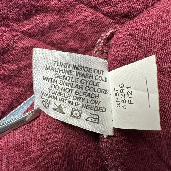 Orvis Women's Tech Check Quilted Flannel 1/4 Snap Sweatshirt, Sangria Red‎ - Picture 10 of 11